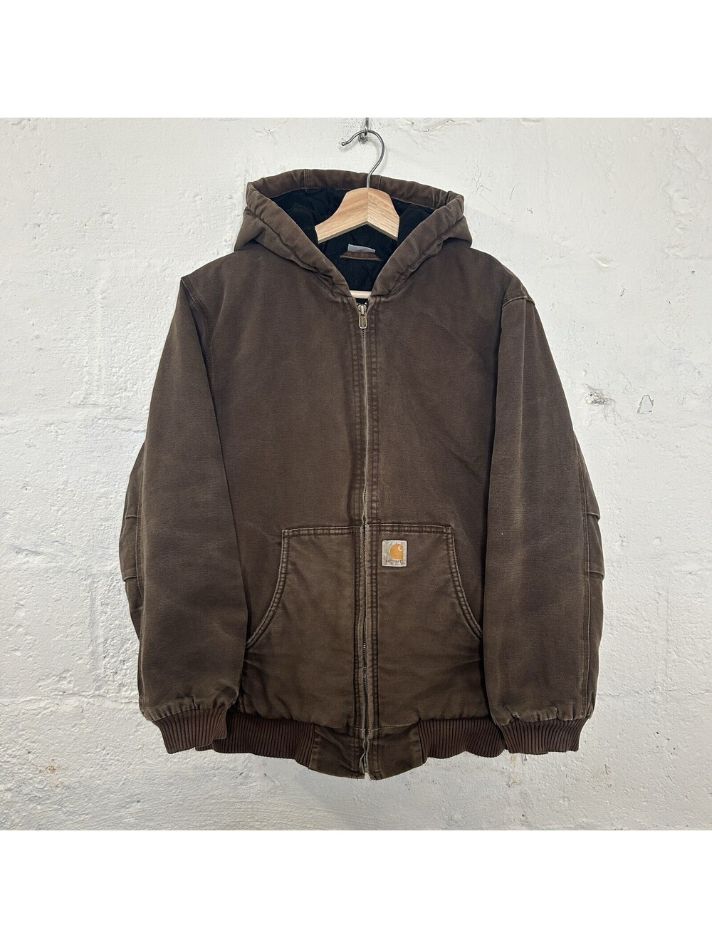 Vintage Carhartt Quilted Hooded Active Jacket “Dark Brown”